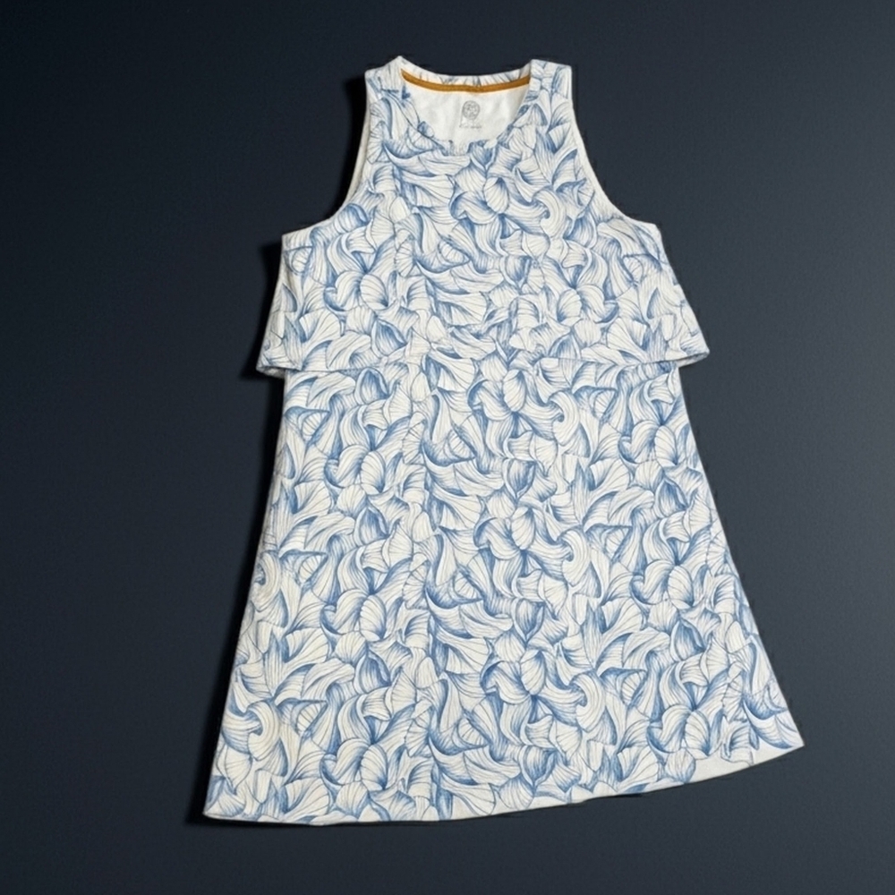 Tory Burch Kaley White Ellora Dress Blue White S Small